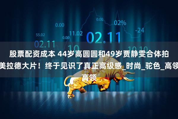 股票配资成本 44岁高圆圆和49岁贾静雯合体拍美拉德大片！终于见识了真正高级感_时尚_驼色_高领